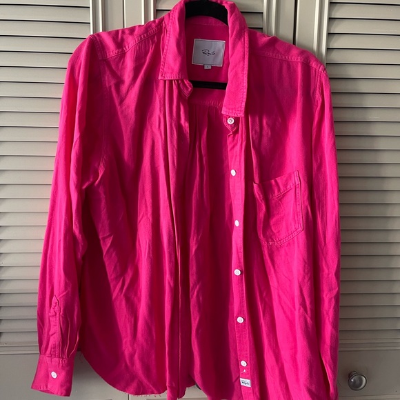 Rails Hibiscus Pink Button Up - Picture 4 of 4